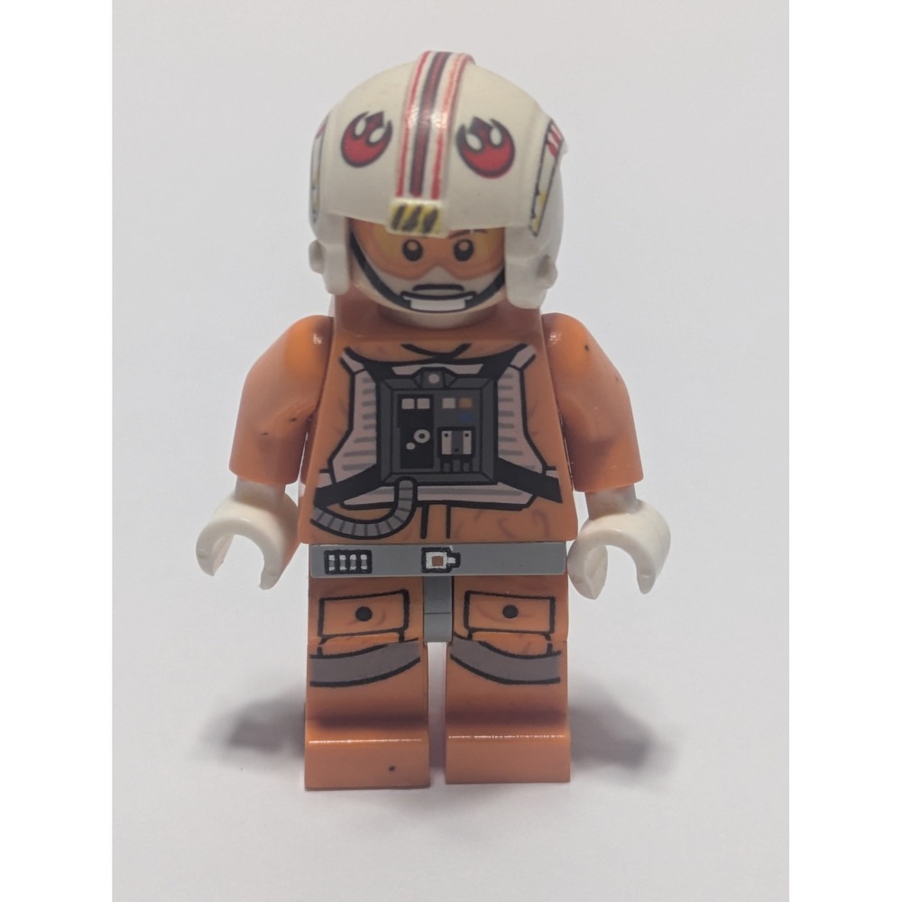 LEGO Star Wars Luke Skywalker X-Wing Pilot Minifigure Orange Suit Helmet